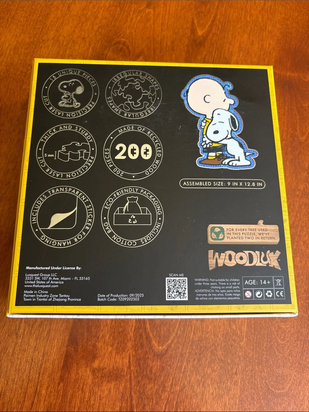 Peanuts Laser Cut Wooden Puzzle - 200 pcs